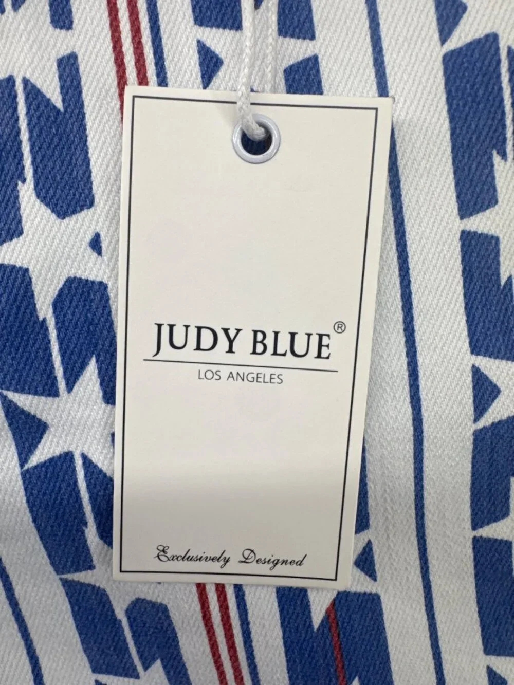 Judy Blue Women Short Sz XL Red/White/Blue Stars&Stripes Americana Patriotic NWT - Picture 3 of 16
